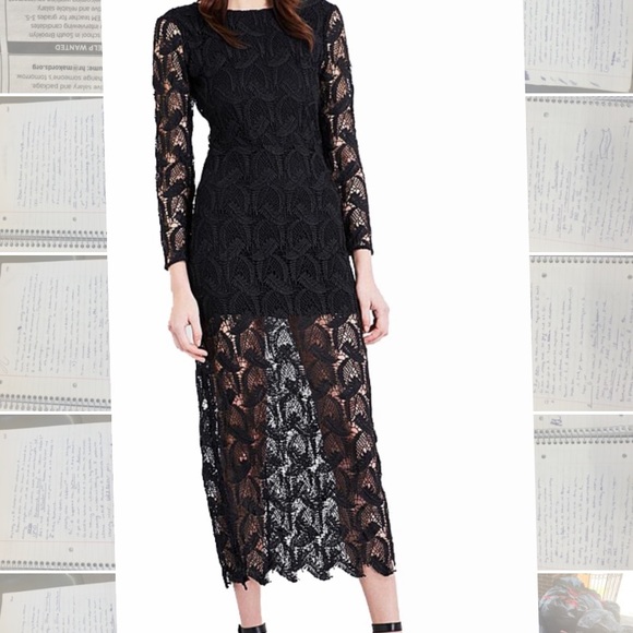 NEW, Black midi Maje dress - Picture 3 of 8